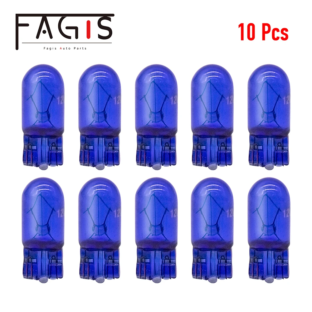 Fagis 10 шт. T10 W5W 194 168 натуральный Лисий Мех синего цвета Кроссовки на танкетке 12V 5W