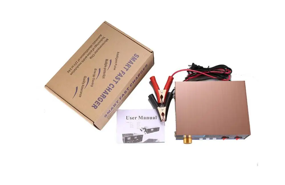 

2020 new!AGM Start-stop Car Battery Charger, 400W Intelligent Pulse Repair Battery Charger 12V 24VTruck Motorcycle Charger