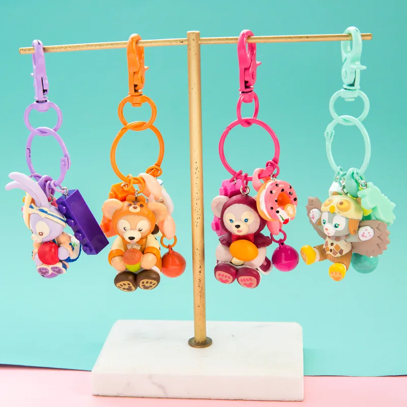 Disney ПВХ Kawaii милые сумки из натуральной кожи Duffy медведь Stella брелок Shelliemay Llaveros Para