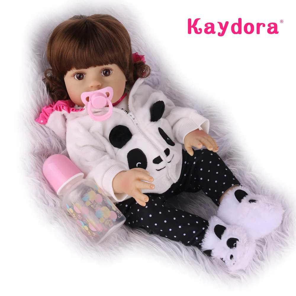Милые полностью силиконовые куклы реборн 48 см очаровательные игрушки для игр