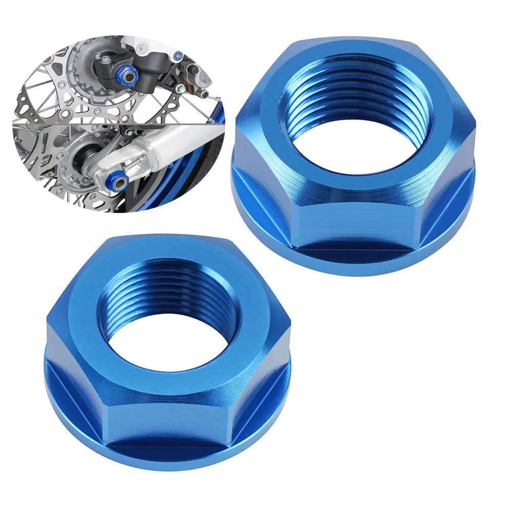 

For Yamaha YZ 125 250 250F 450F 125X 250X WR 250F 450F 250R 250X M16xP1.5 Front & M20xP1.5 Motorcycle Rear Axle Nut Screw