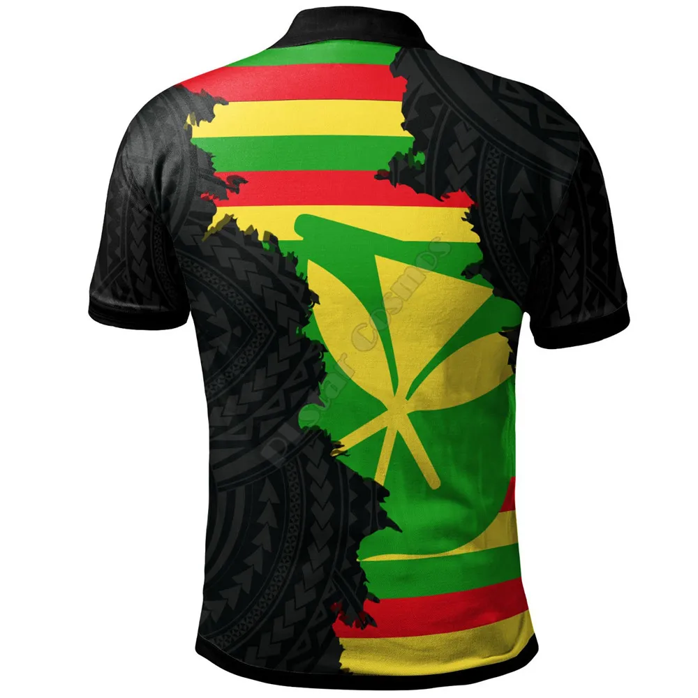 

Hawaii Polo Shirt Yellow Polynesian Patterns Sport Style 3D Printed Polo Shirt Men for Women Short Sleeve Summer T-shirt