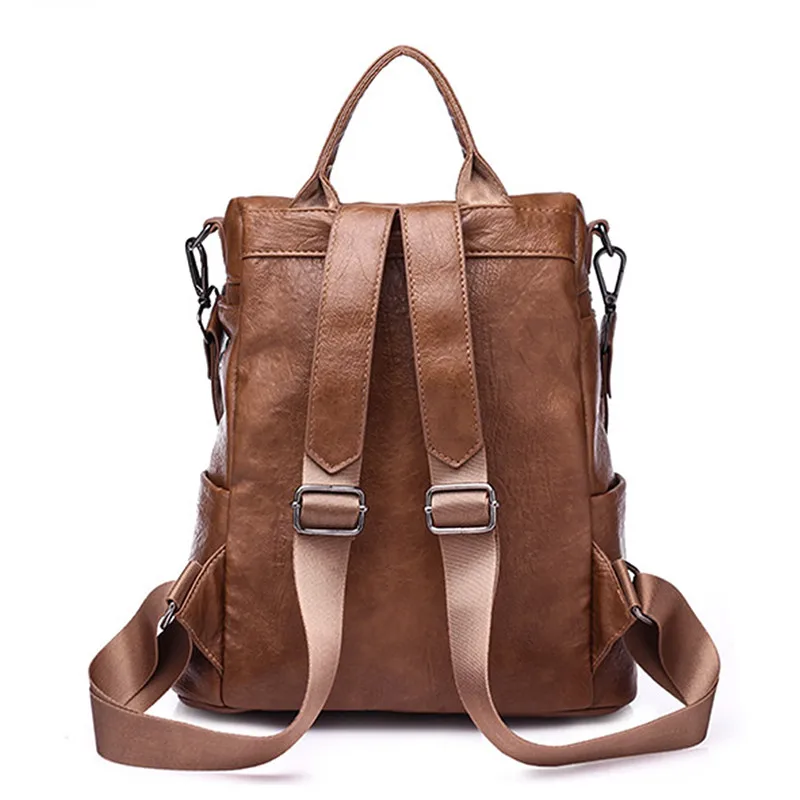 

Backpack New Korean Version Backpack Women The Wild Fashion Travel Backack Woman Bag Leisure Travel Leather Backpacks