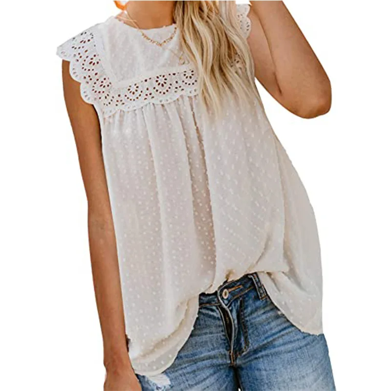 

2021 Summer Women Purple Blouses Hollow Out Chiffon Shirts Loose New Lady Outwear 2XL Plus Size Beach Sweet Girls Blusas G2699