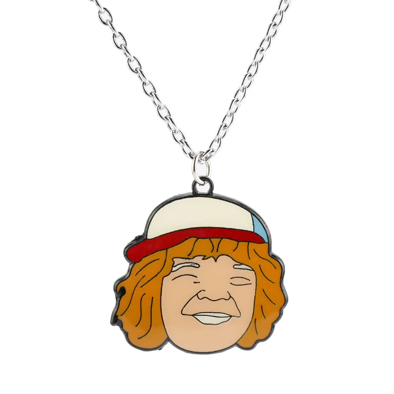 

TV Stranger Thing Dustin Henderson Necklace for Women Men Pendant Choker Jewellery Necklaces for Teen Girls