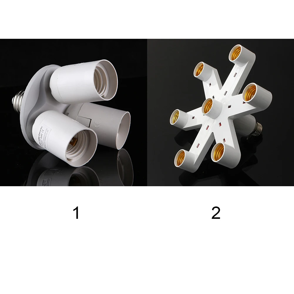 

new 110V-240V lamp socket Splitter Light Lamp Bulb Adapter Holder Photo Video Studio 3 in 1 and 7in1 E27 Base Socket adapter