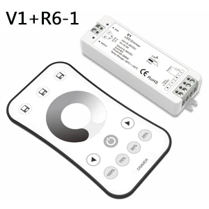 2,4G RF беспроводной светодиодный сенсорный пульт дистанционного управления диммер 1CH 2CH 3CH светодиодный контроллер для одного цвета/цветовой температуры/RGB светодиодный - Цвет: V1 and R6-1