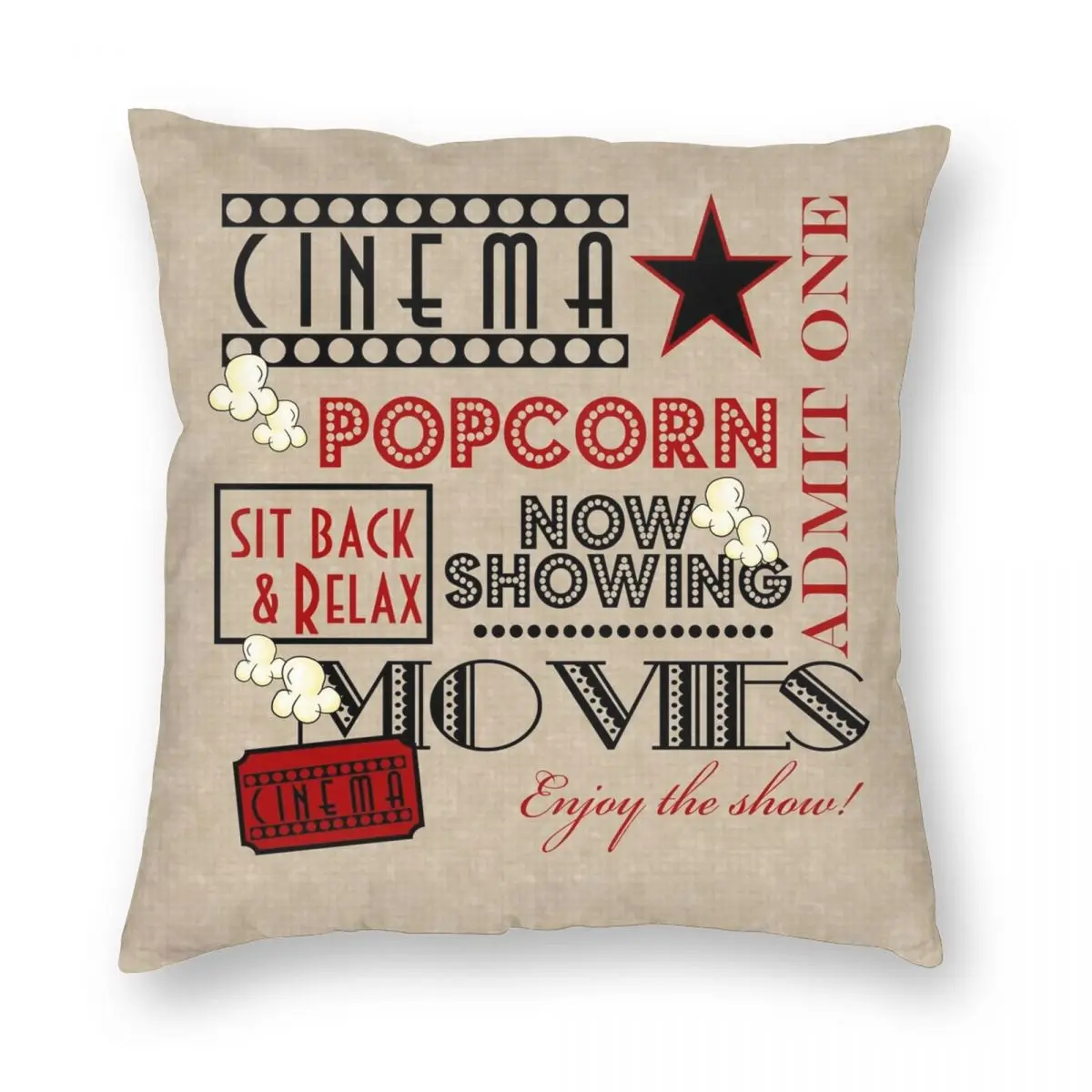 Наволочка для декоративной подушки с молнией из полиэстера и льна | Дом сад