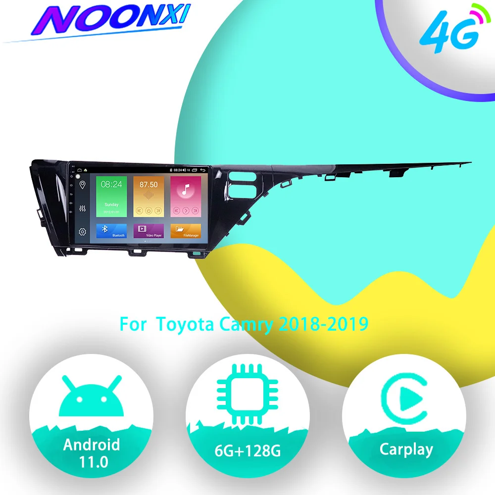 

128G Android 11 For Toyota Camry 2018-2019 Car Radio Stereo Multimedia Video Player GPS Navigation DVD 2 Din Carplay Head Unit