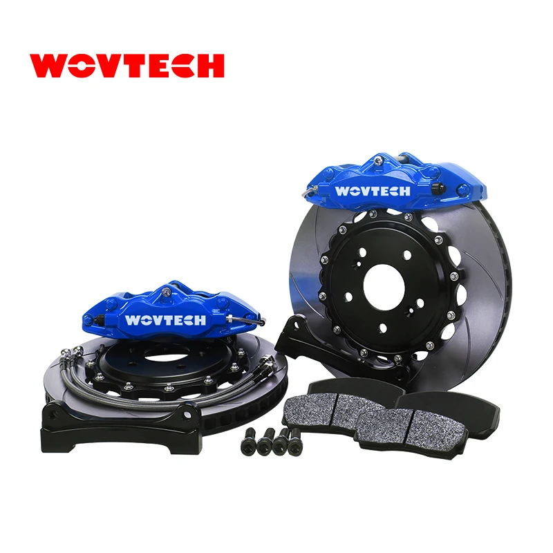 Whole set Brake kit car accessories  WOV9200 4 pots Blue calipers  with 345mm Slotted disc for Audi Q5(B8)  front  18 inches