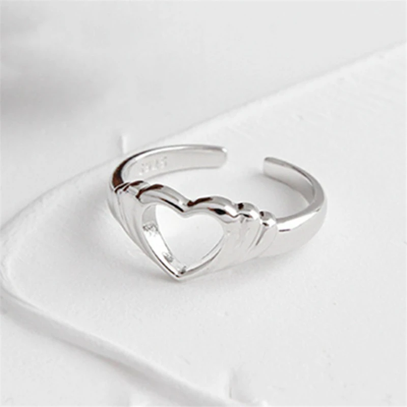 Многослойные творческие кольца гладкие с сердечком день рождения День Святого