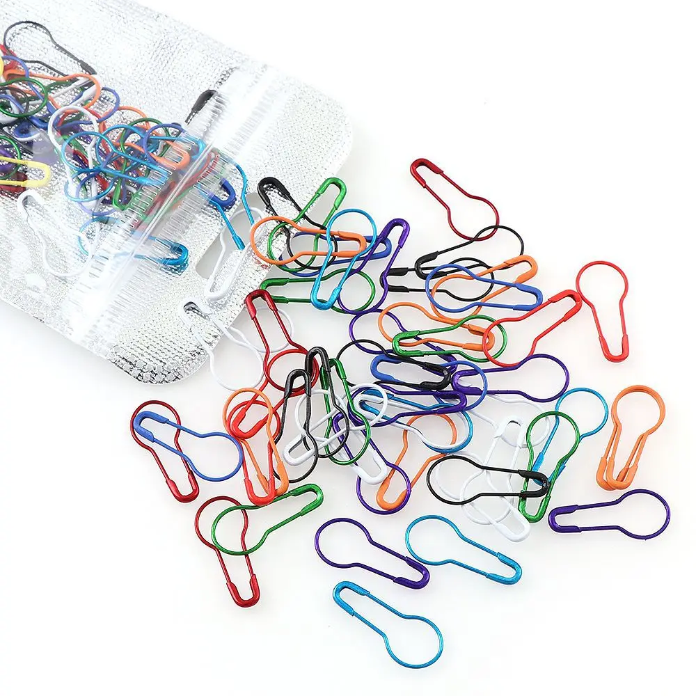 

100-300/PCS Mix Color Gourd Shape Safety Pins Metal Clips Gourd Pins Knitting Cross Stitch Marker Tag Pins Clips