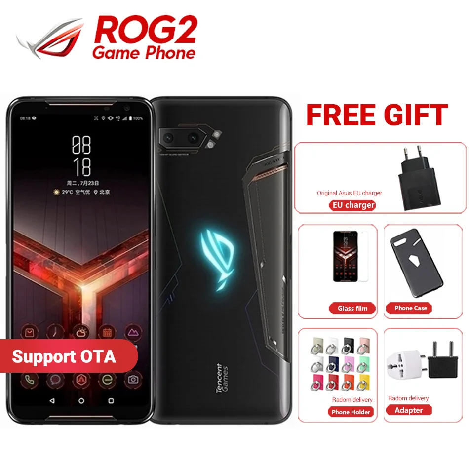 Asus ROG Phone 2 игровой телефон II ZS660KL 6 59 &quot8 Гб RAM 128 ГБ ROM Snapdragon 855 + 6000 мАч мобильный