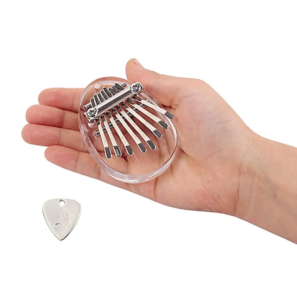 8 keys мини калимба в африканском стиле прозрачный игрушечное пианино Finger