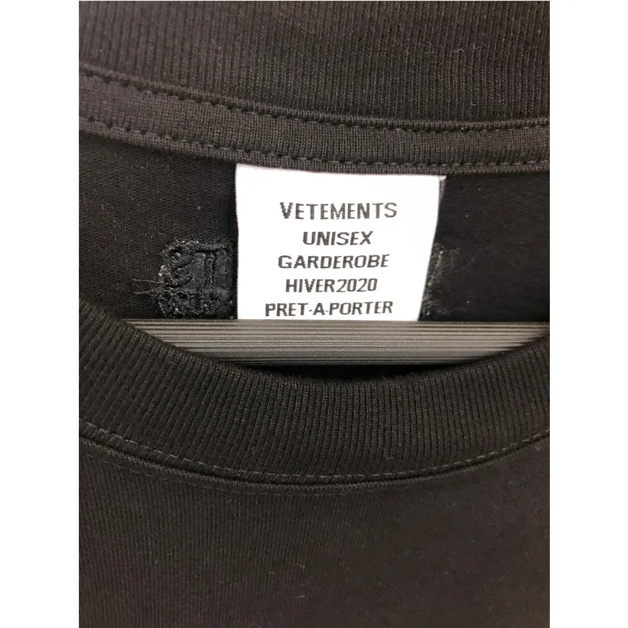 Негабаритных Vetements футболка 2020SS на лето и весну Bling футболки блестящий логотип VTM