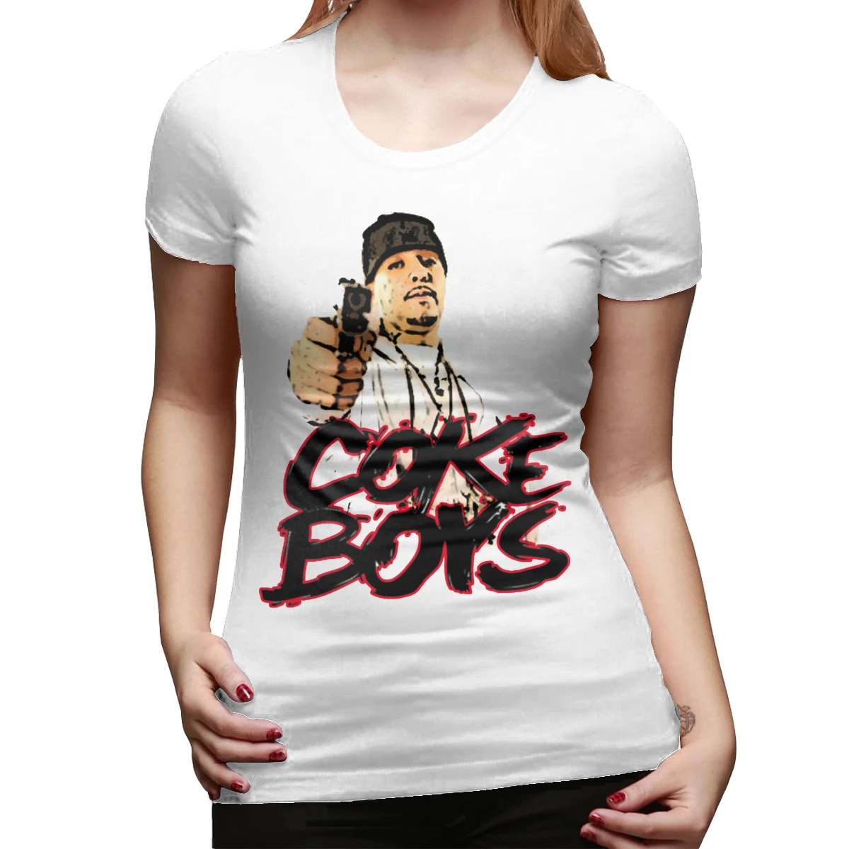 Женская футболка с коротким рукавом и круглым вырезом из хлопка | одежда