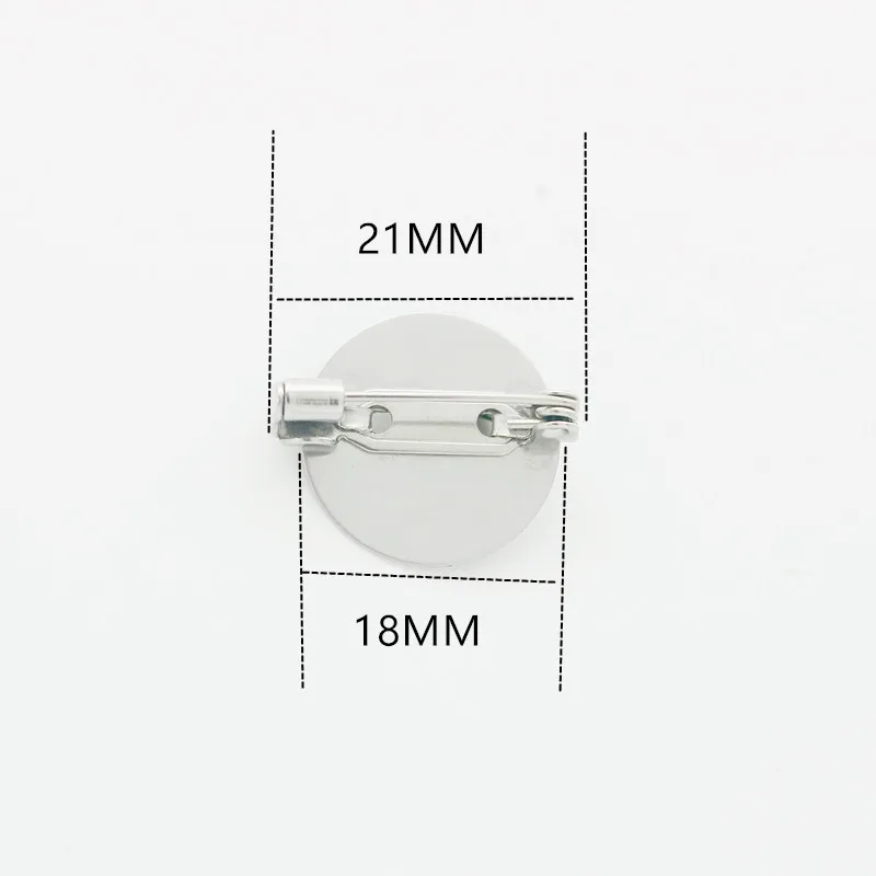 Основа для броши из нержавеющей стали с 18 мм пустыми лотками 10 шт.|Ювелирная