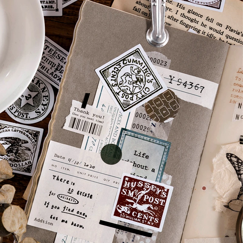 45 шт./лот винтажный почтовый штамп бумажный стикер декоративный дневник записная