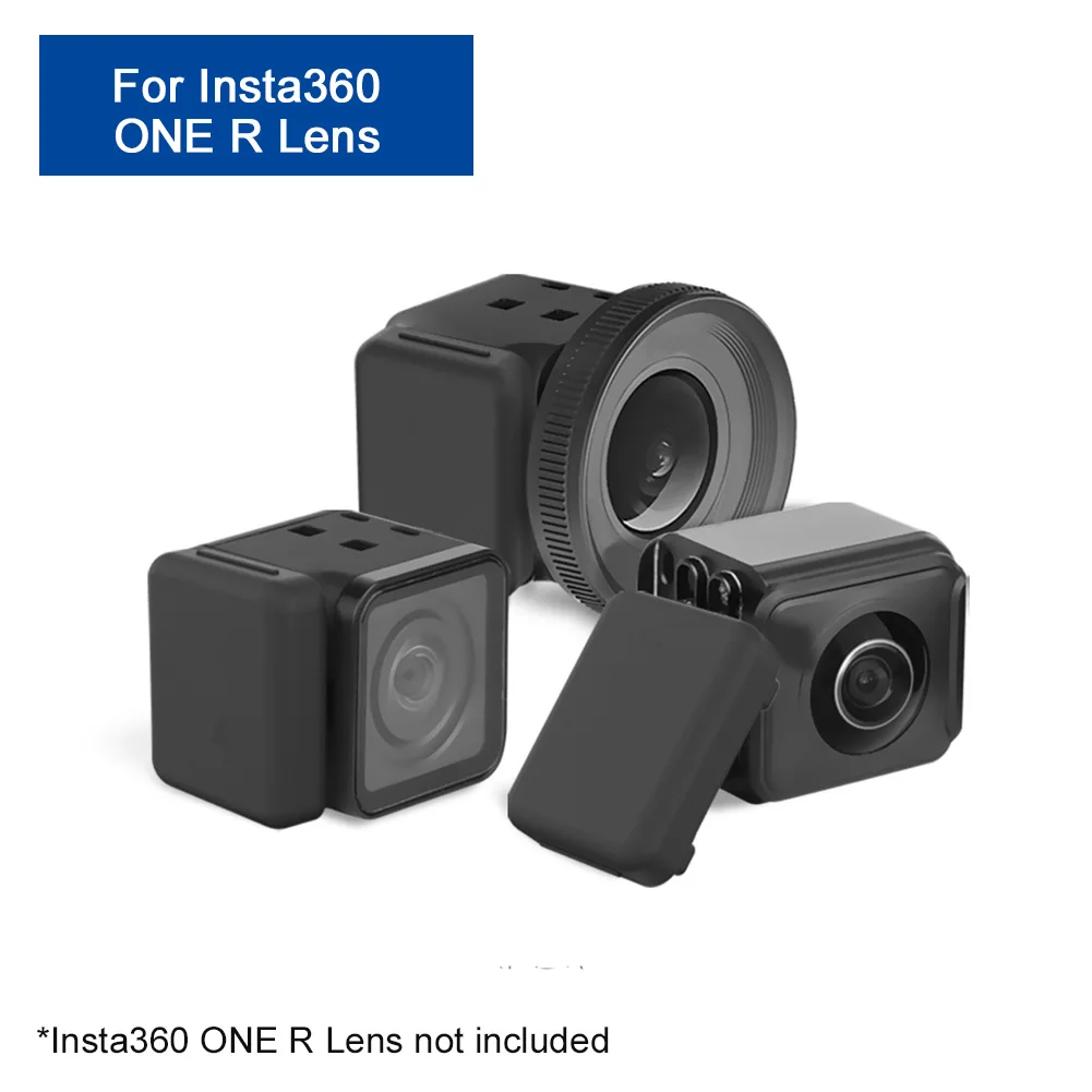 2 шт. силиконовый чехол для объектива Insta360 ONE R|Аксессуары видеокамер 360°| |