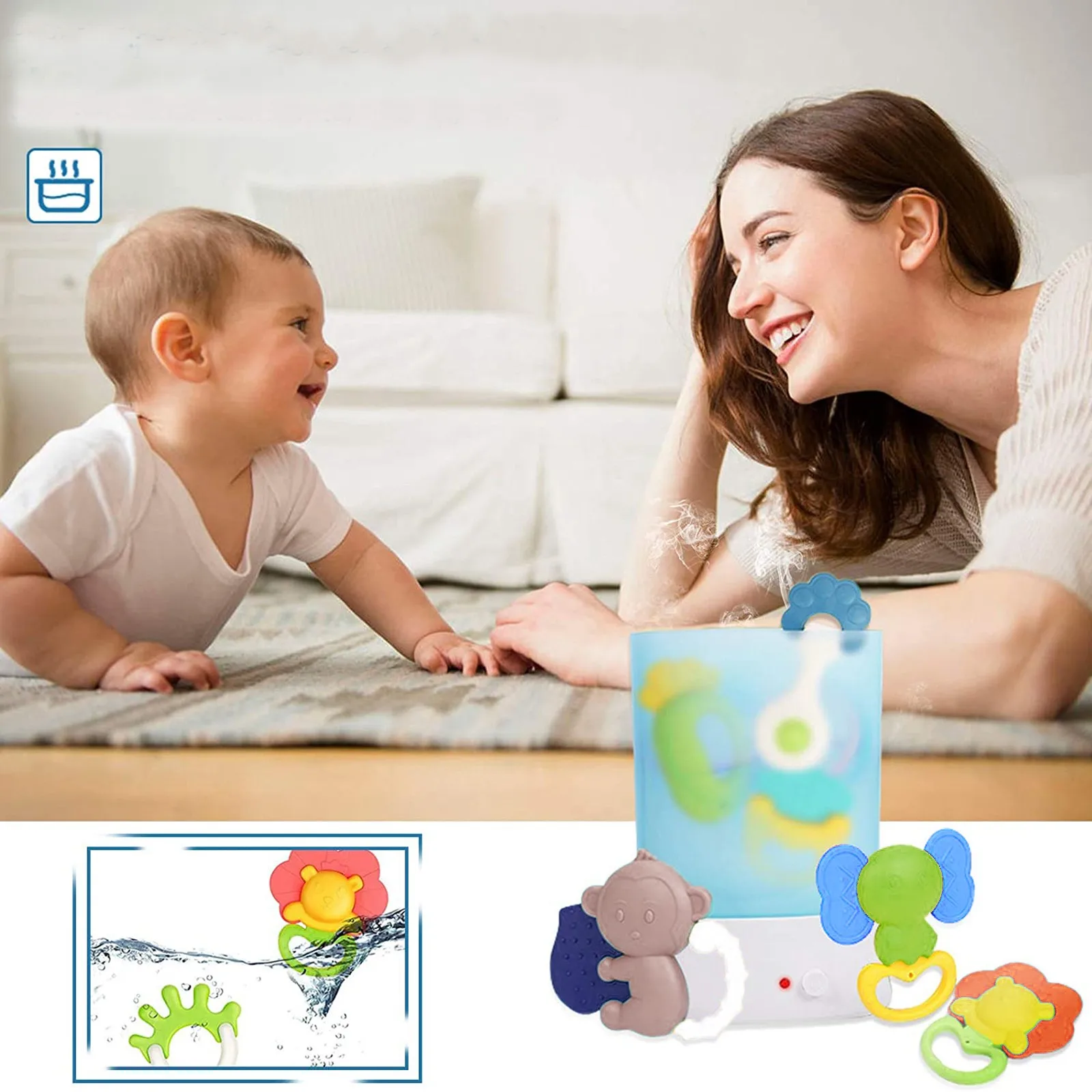 

Cartoons Baby Rattles Toy One Set Portable Baby Rattle Teether Shaker and Spin Rattle Musical Toy Set Early Toys 2021 Baby Gift