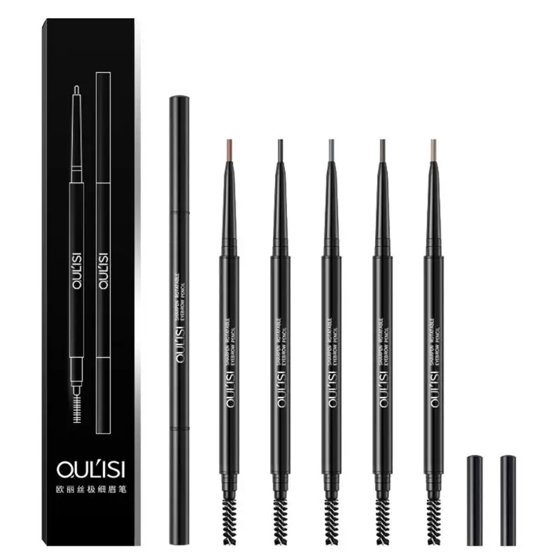 Долговечный карандаш для бровей с двойным концом водостойкая вращающаяся ультра