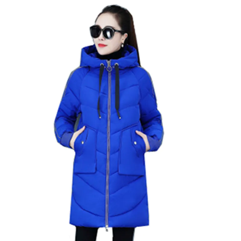 2019 Новая женская модная зимняя куртка Женская Толстая теплая верхняя одежда