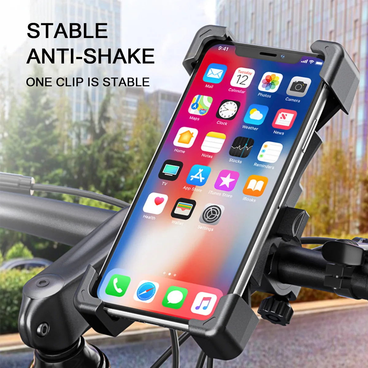 

360 Degree Bike Phone Holder Motorcycle Bicycle Phone Holder Handlebar Stand Mount Bracket Mount Phone Holder