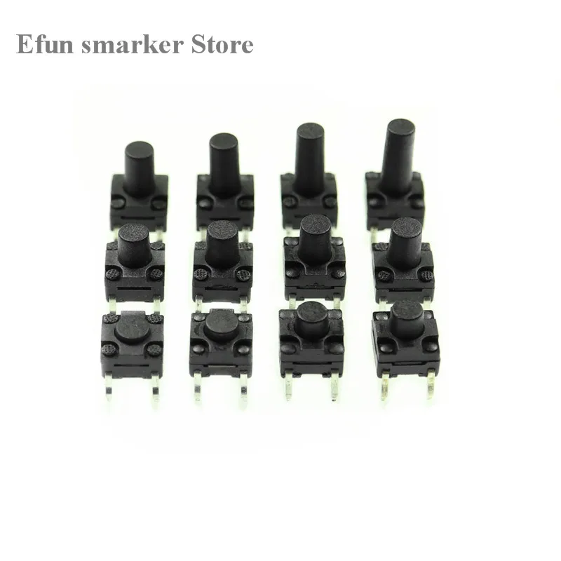 Тактовый переключатель Тактильный кнопочный 6*6*4 3/5/6/6 20 шт. 5/7/7.5/8/8.5/9/10/11/12 DIP 4P