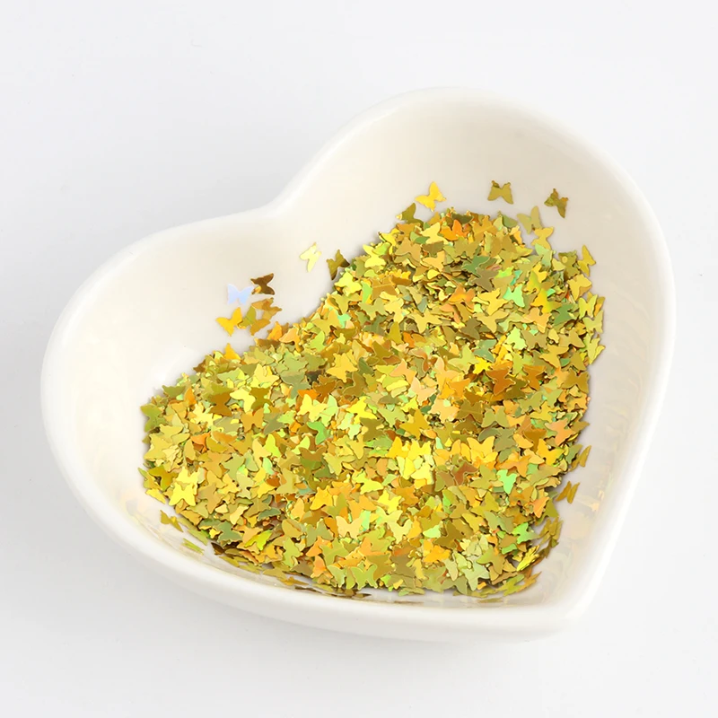 3 мм Бабочка с блестками Блестки для ногтей блестки ультратонкая Экологически