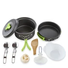 1-2 человека, портативный горшок для кемпинга, пешего туризма, пикника, набор посуды, набор для приготовления пищи, посуда