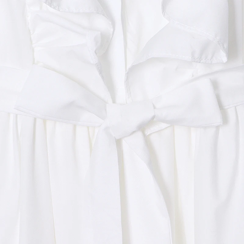 

SISPELL Patchwork Ruffle Dresses For Female Stand Collar Sleeveless High Waist Slimming Ruched Women's Vintage Dress