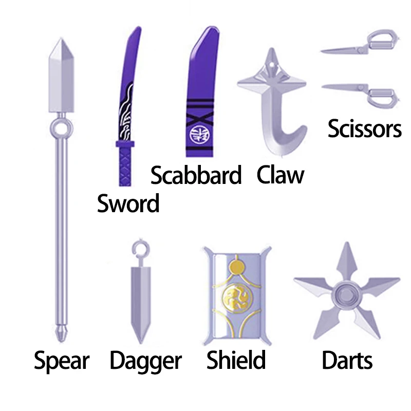 Koruit средневековые времена ниндзя дротики ножницы оружие для 4 см мини куклы MOC