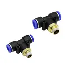 Тройник с наружной резьбой 18 дюйма, 14 дюйма, наружный диаметр 4 мм, соединитель для садовых водопроводов, пневматические муфты, 2 шт.