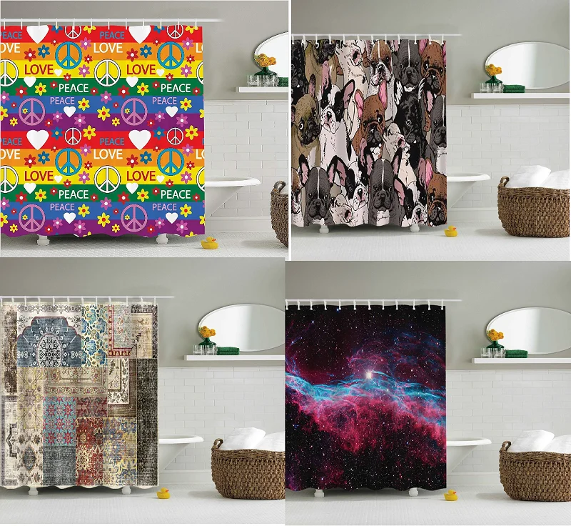 

Personality pattern shower curtain waterproof curtain for bathroom bathroom curtain set bathroom shower curtain sets courtains