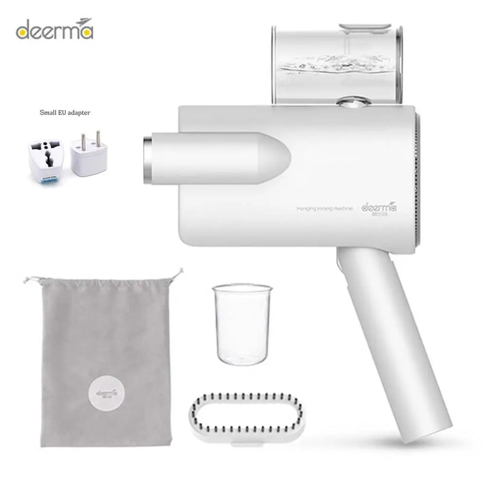 Add Small EU Adapter Xiaomi Deerma 220V ручной отпариватель для одежды бытовой портативный паровой утюг щетки для одежды для бытовой техники путешествия - Цвет: Add Small EU Adapter