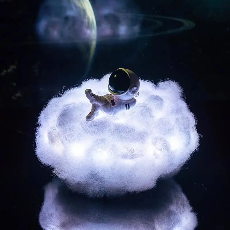 

20cm Creative Light Up Astronaut Cloud Lamp Plush Toy Glowing Astronaut Ornaments Dolls Glowing Christmas Gift for Kids adults