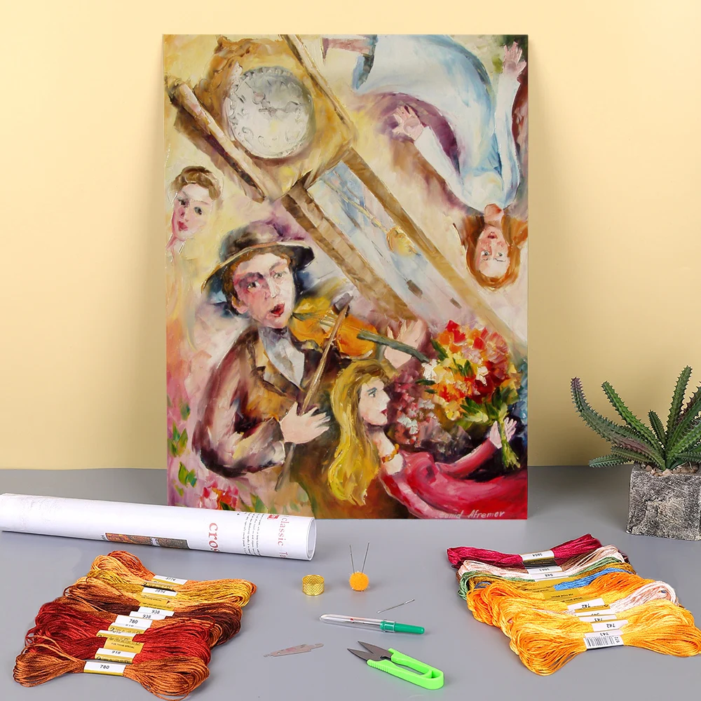 

Набор для вышивки крестиком, 11 карат, в масляном стиле