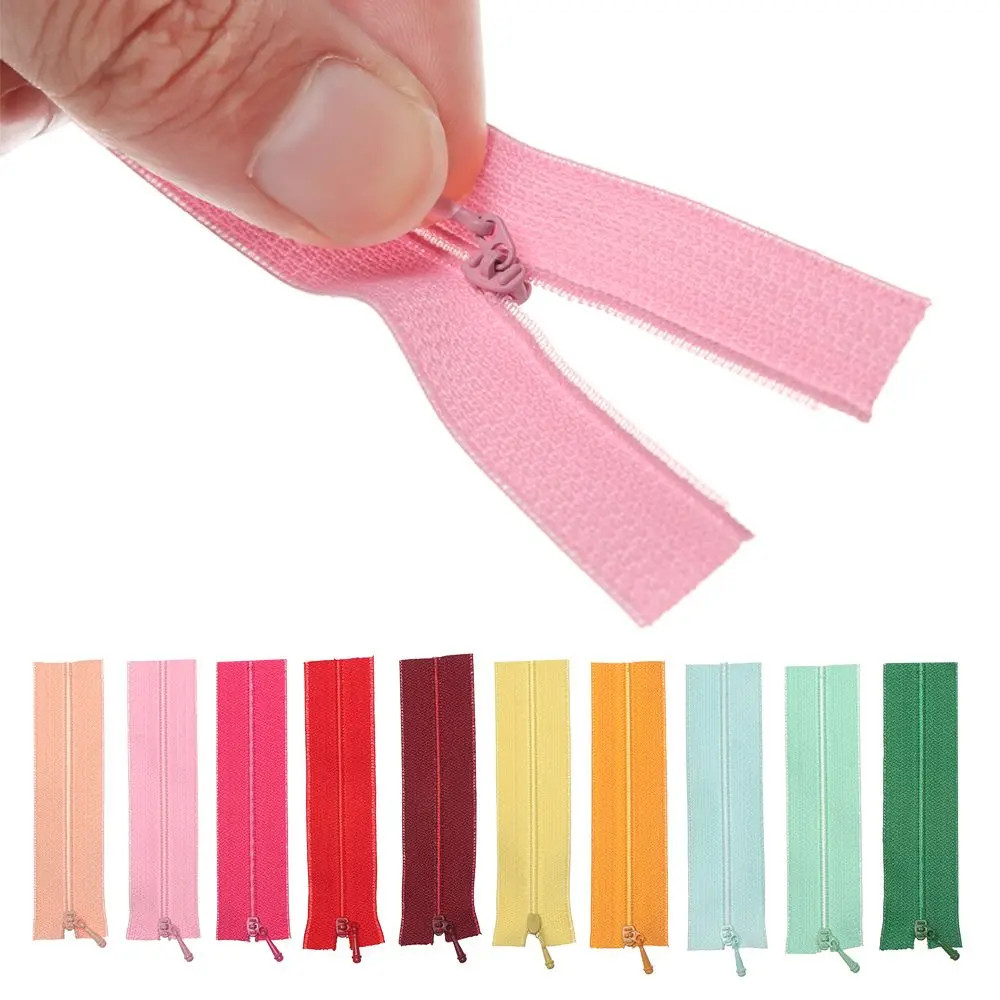 

5Pcs/Set Hot Sales 7~10cm Mini Zipper 19 Colors Doll Clothing Zippers Garment Applique Handmade Sewing Scrapbooking Accessory