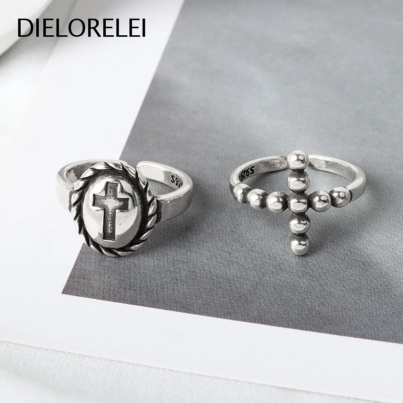 

DIELORELEI 925 Sterling Silver Niche Style Jewelry Temperament Women Adjustable Ring Eliminates Metal Allergies Light Luxury