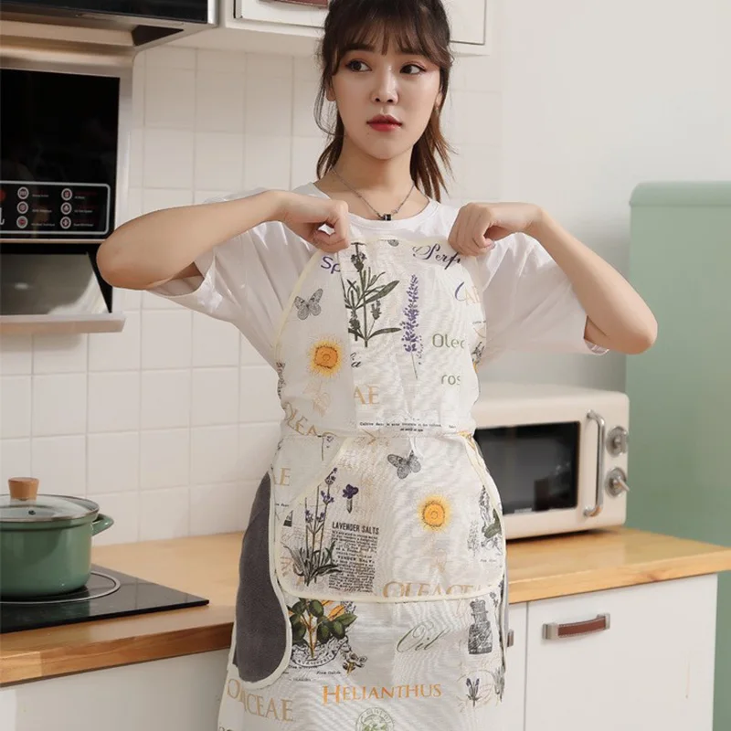 

Kitchen Cooking Aprons Tie-free Automatic Apron Waterproof Oil-proof Dust-proof Bib Men Women Kitchen Baking Accessories