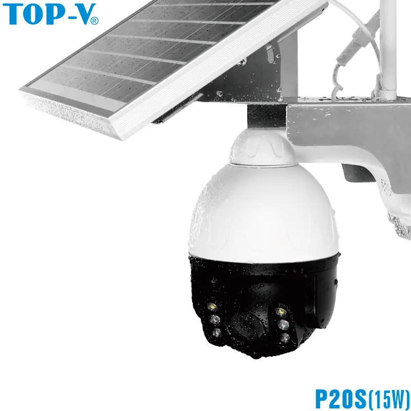 Наружная скоростная купольная камера на солнечной энергии PTZ 4-кратный зум 2 МП