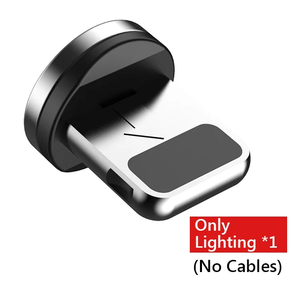 Only For iPhone Plug ACCEZZ светодиодный магнитный кабель для быстрой зарядки, магнитный кабель Micro usb type C, Кабель зарядного устройства для iPhone X 7 samsung S10, шнур для Android - Цвет: Only For iPhone Plug