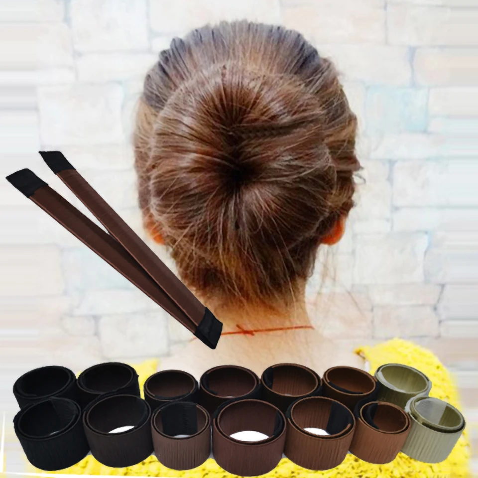 

Hair Accessories Synthetic Wig Donuts Bud Head Band Ball French Twist Magic DIY Tool Bun Maker Sweet French Dish Made Hair Band