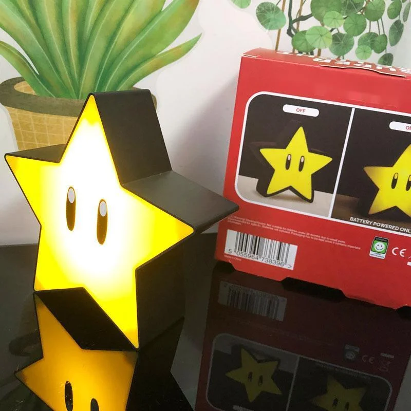 Supered Marioed Bros-luz nocturna de carga con sonido LED, bloques, l&aacute;mparas de mesita de noche, figura de acci&oacute;n, juguete para ni&ntilde;os, regalo-2