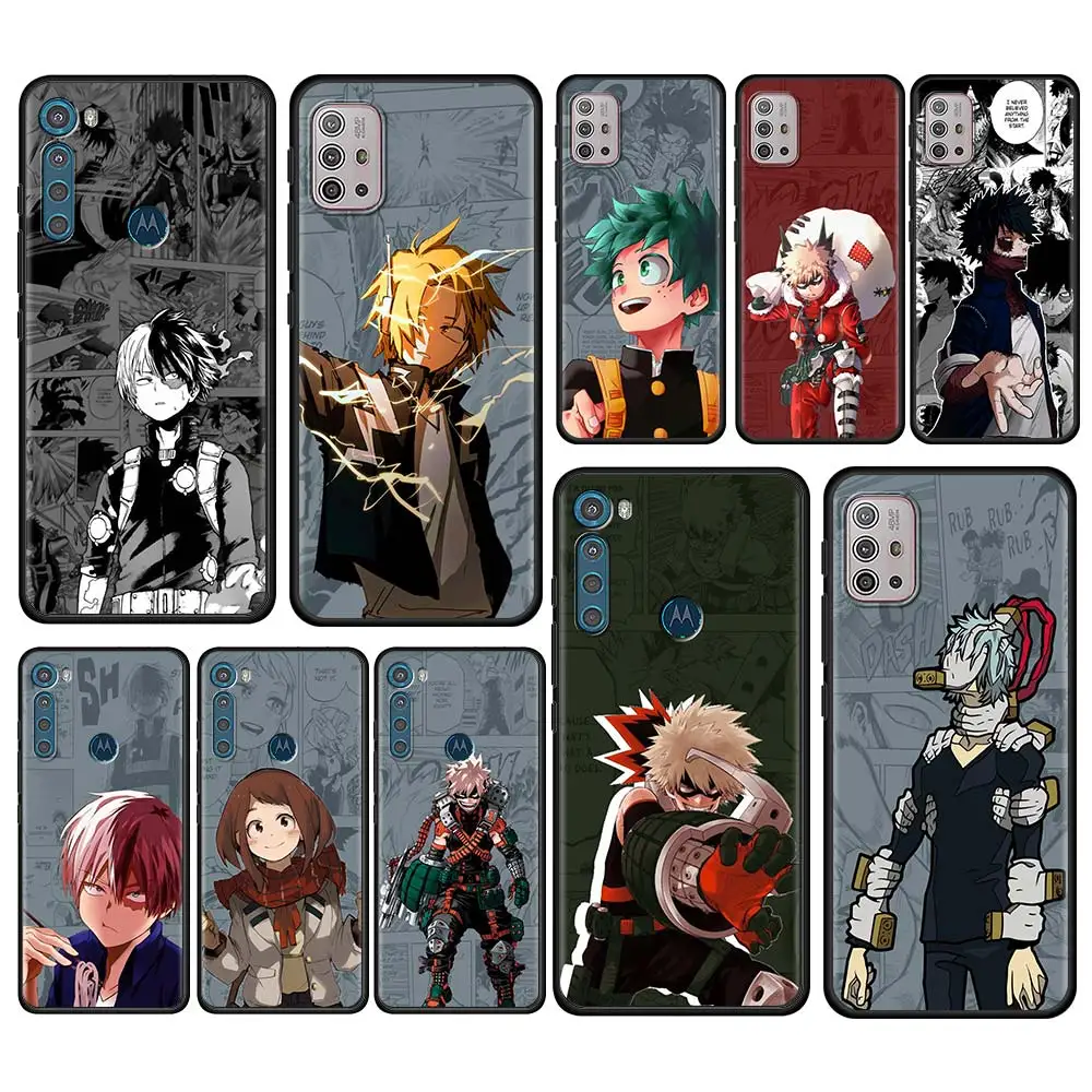 

My Academias Mangas Hero Phone Capa for Motorola Moto G30 G9 Play One Fusion Plus Soft Case G8 Power Lite E6s Matte Cover Funda