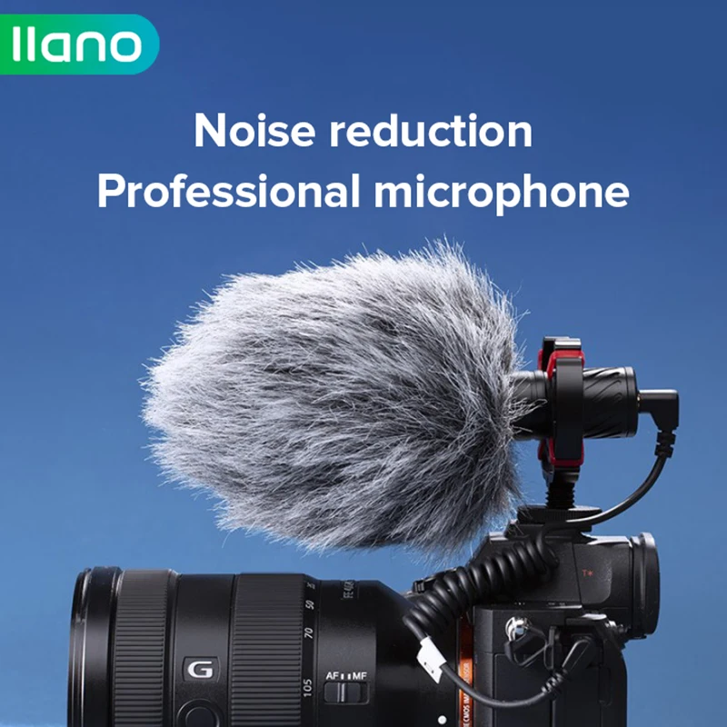 

Микрофон LLANO 3,5 мм, кардиоидный микрофон для iPhone, Android, смартфонов, камер Canon, Nikon, Sony