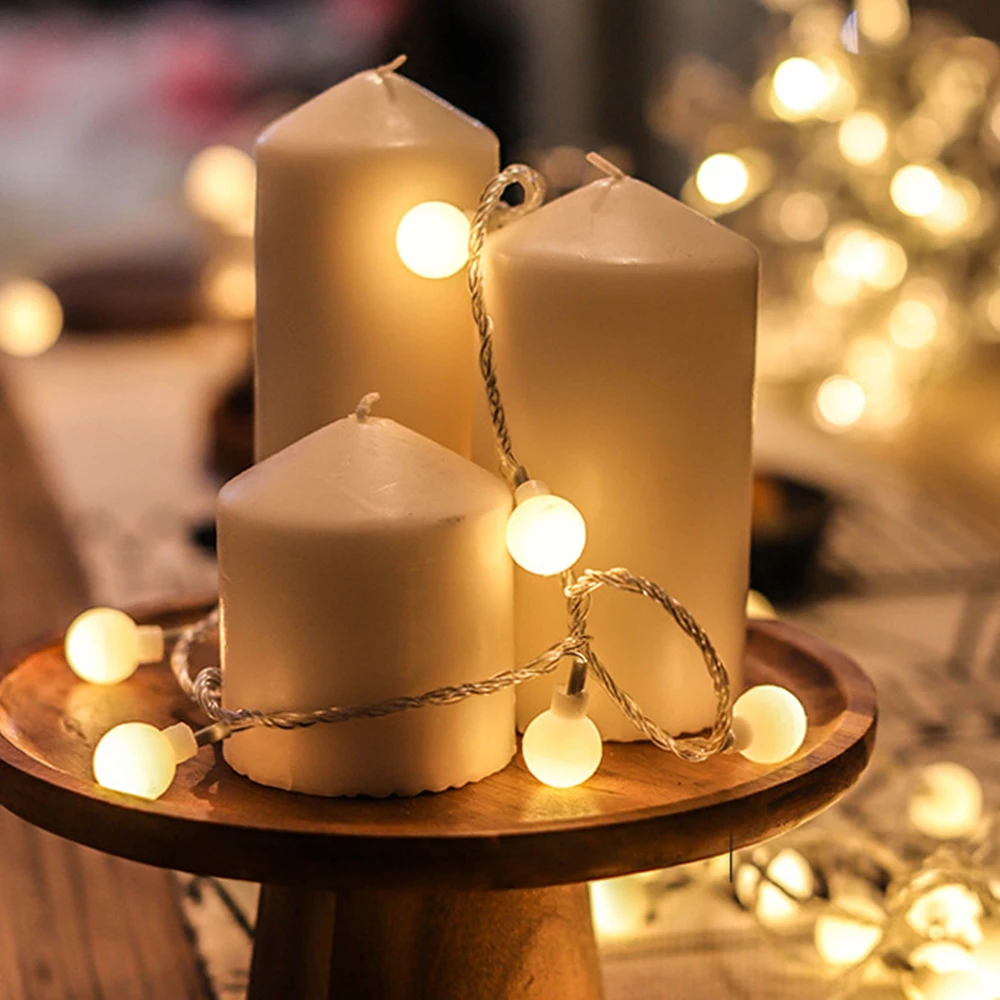 

3/6m Fairy Lights Copper Wire LED String Lights Christmas Garland Home Bedroom Wedding Party Decor Battery Powered String Light