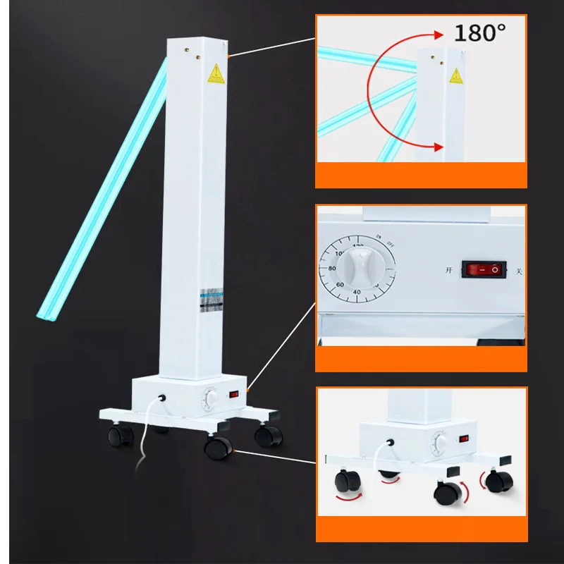 Новая УФ-лампа для дезинфекции 100 Вт ультрафиолетовые лампы школьная Мобильная