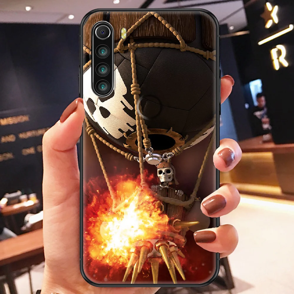 

Game Clashes-compatible-Clans Phone case For Xiaomi Redmi Note 7 7A 8 8T 9 9A 9S K30 Pro Ultra black 3D Etui art hoesjes