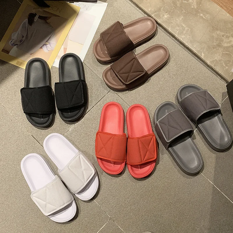 Fujin/регулируемые женские шлепанцы с ремешком для лица Мужская модная летняя